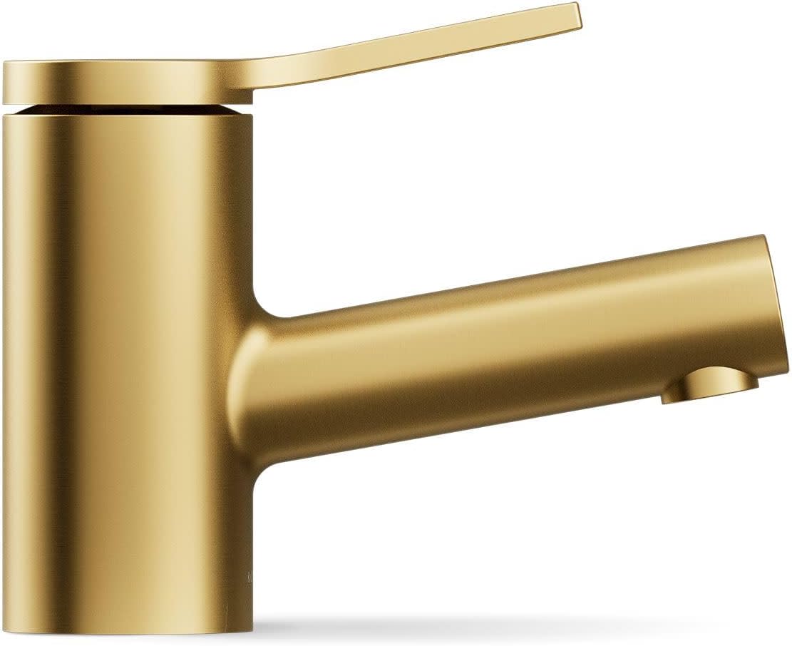 Kohler K-33590-4-2MB Elate® Short Single-Handle Bathroom Sink Faucet, Bathroom Faucets, 1.2 GPM, Vibrant Brushed Moderne Brass