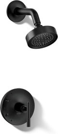 KOHLER K-TS14422-4-BL Purist Rite-Temp Shower Faucet Trim Kit with Lever Handle, Showerhead and Trim Set, 2.5 GPM, Matte Black