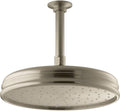 Kohler 13693-BV Traditional 10' single-function rainhead, 2.5 gpm, Vibrant Brushed Bronze