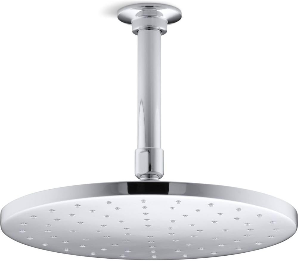 Kohler 13689-CP Contemporary Round 10' single-function rainhead, 2.5 gpm, Polished Chrome