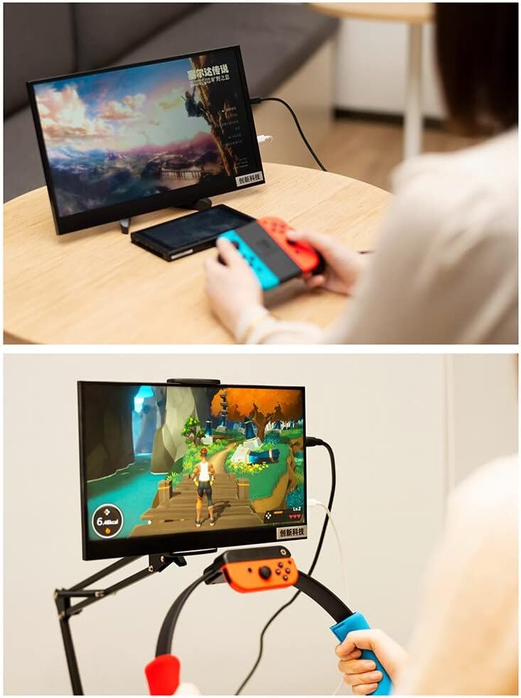 EDIY 4K Computer Monitor 13.3inch Gaming Display Portable 3840X2160 IPS with Stand Smart Case Eye Care Screen 60HZ HDMI Type-C Mini for Switch Xbox Rpi Win PC Mac Laptop