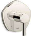 Kohler TS27043-4-SN OCCASION™ Rite-Temp® pressure-balancing valve trim with lever handle, Vibrant Polished Nickel