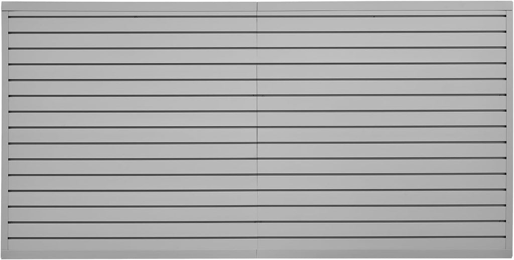 VEVOR Slat Wall Paneling, 8 x 4 ft, PVC Garage Slatwall with Accessories, Grey Slat Wall Easy-to-Install Adjustable Slatwall Panel with Coupling Structure & DIY Cutting, Fits for Storage & Display