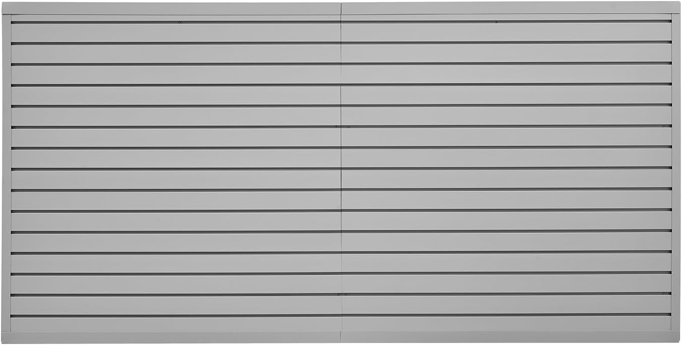VEVOR Slat Wall Paneling, 8 x 4 ft, PVC Garage Slatwall with Accessories, Grey Slat Wall Easy-to-Install Adjustable Slatwall Panel with Coupling Structure & DIY Cutting, Fits for Storage & Display