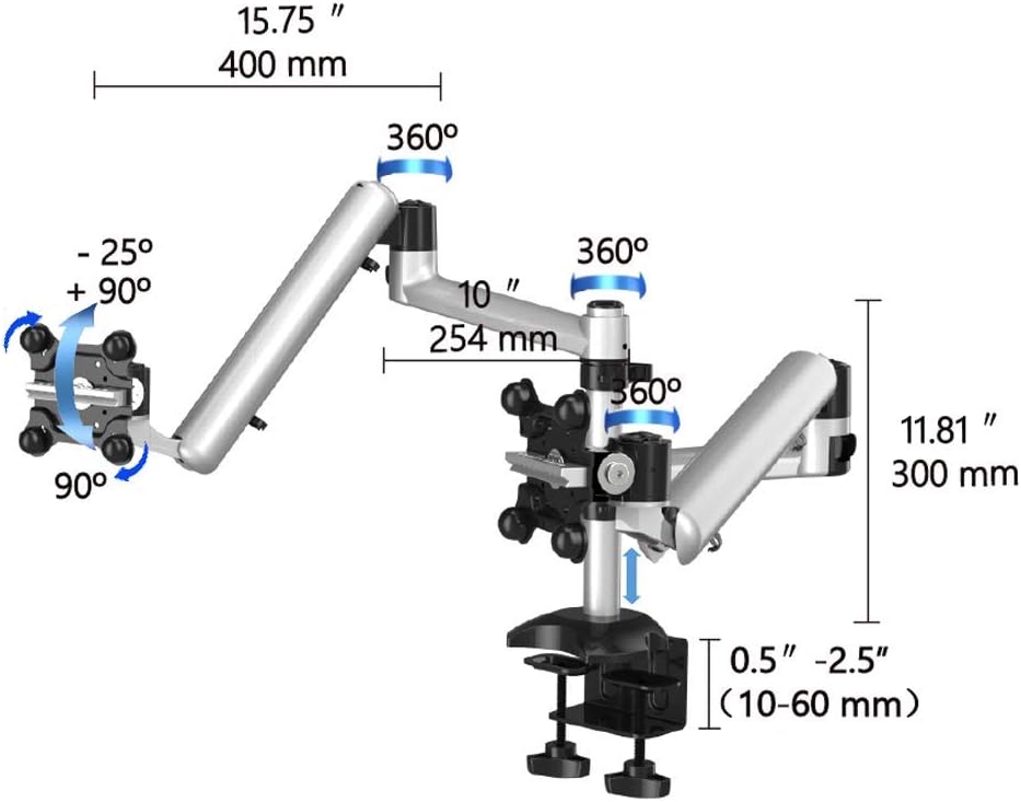 Dual Spring Arm Monitor Desktop Stacking Mount for Compatible Apple Displays