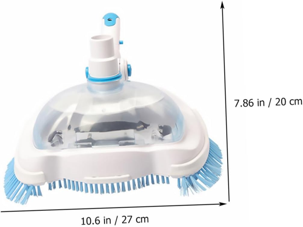 LIOOBO 2pcs Professional Swimming Pool Cleaning Sucker Clip Design Plastic Vacuum Brush Head for Inground and Above Ground Pools