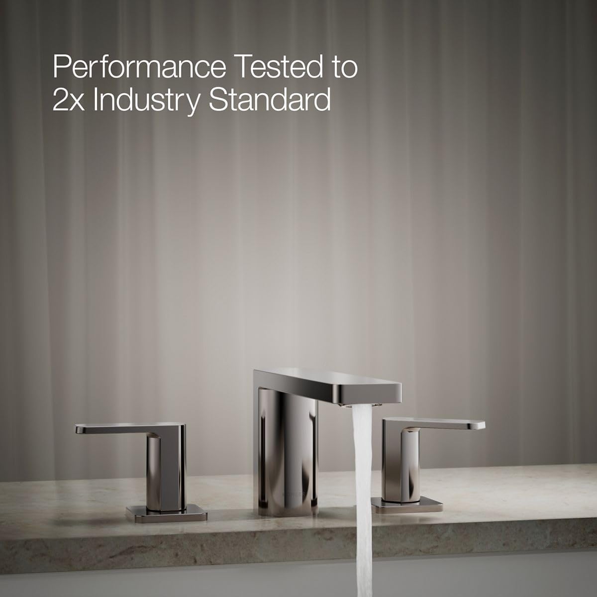 Kohler 27121-4-TT Parallel® Two-Handle Deck-Mount Bath Faucet, Vibrant Titanium