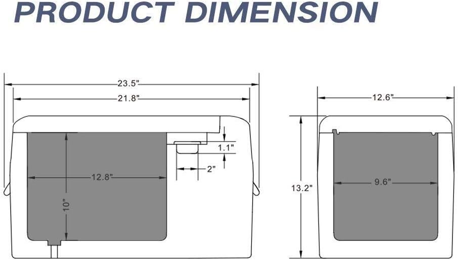 Voltage Car Refrigerator Compressor Cool Box Truck 24V/12V/110-240V (22L) Car Mini Refrigerators