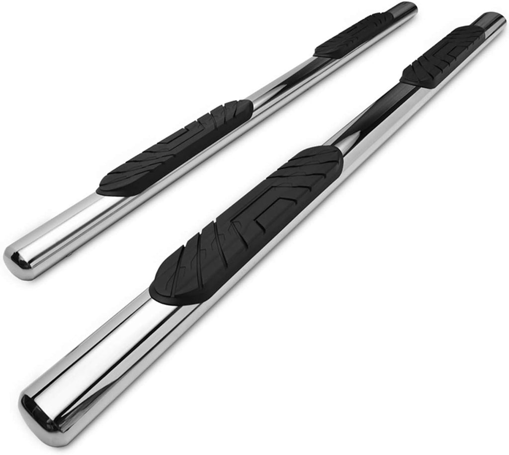 TAC Side Steps Fit 2015-2026 Ford F150 SuperCrew Cab & 2022-2026 F150 Lightning EV |2017-2026 F250/350/450/550 Super Duty Crew Cab 4' Oval Tube Stainless Steel Side Nerf Bars 2pcs