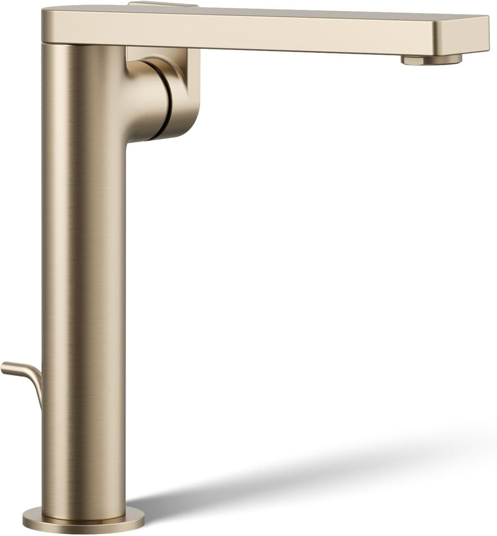 Kohler 73168-4-BV Composed® Tall Single-Handle Bathroom Sink Faucet with Lever Handle, 1.2 gpm, Vibrant Brushed Bronze