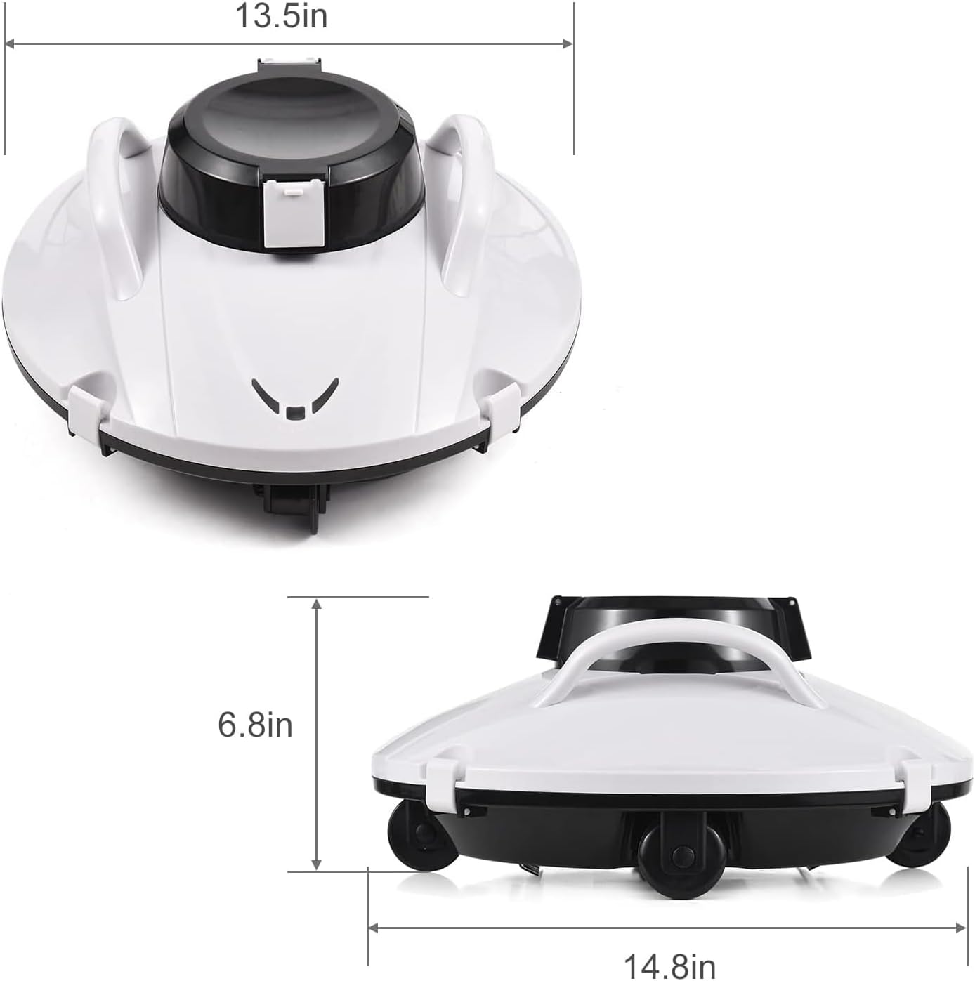 efficient Cordless Robot Pool Cleaner with Smart Navigation and 5000mah Battery