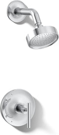 KOHLER Ts14422-4-Cp Purist 2.5 Gpm Showerhead With Rite-Temp Shower Trim With Lever Handle, Polished Chrome