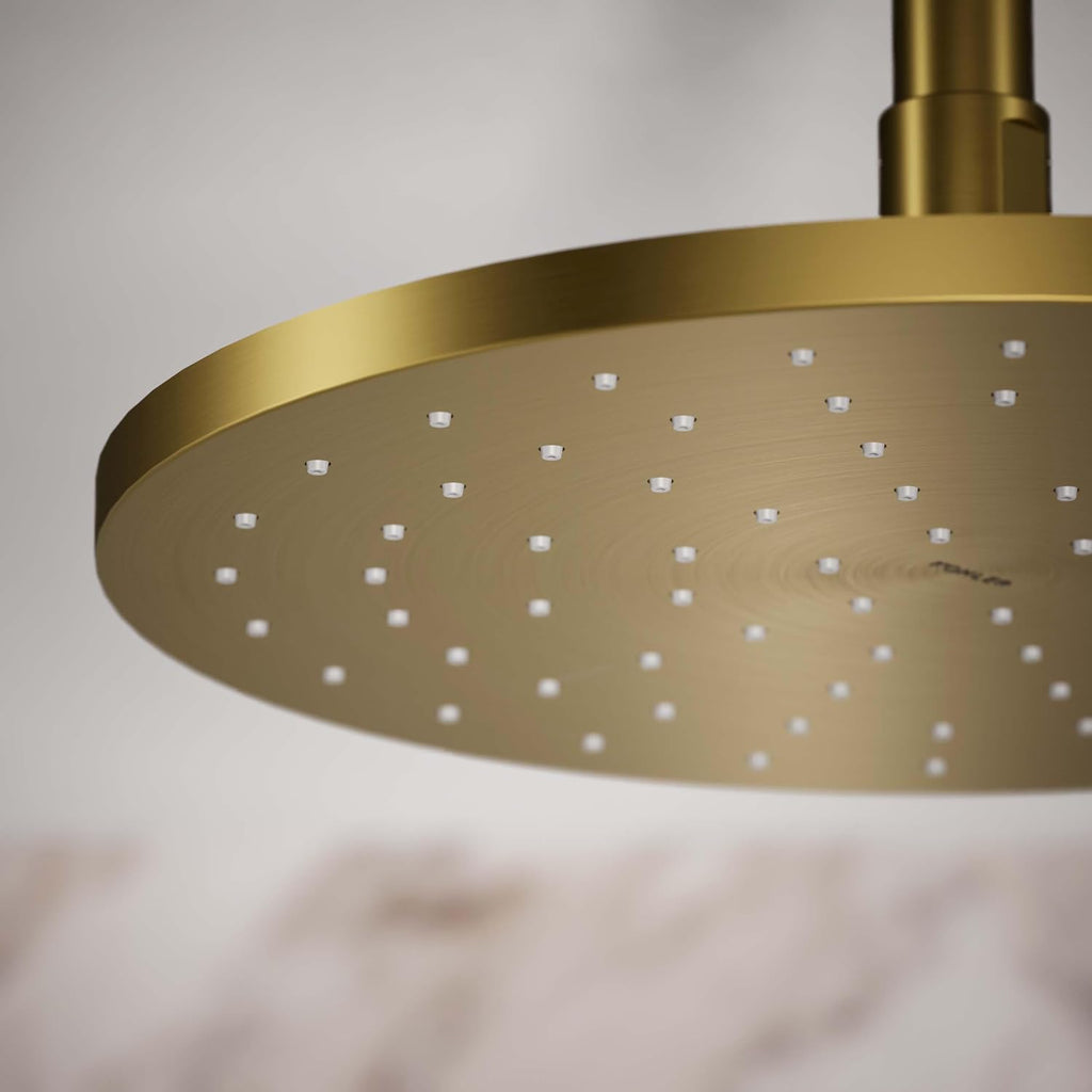 Kohler 13689-G-2MB Contemporary Round 10' single-function rainhead, 1.75 gpm, Vibrant Brushed Moderne Brass