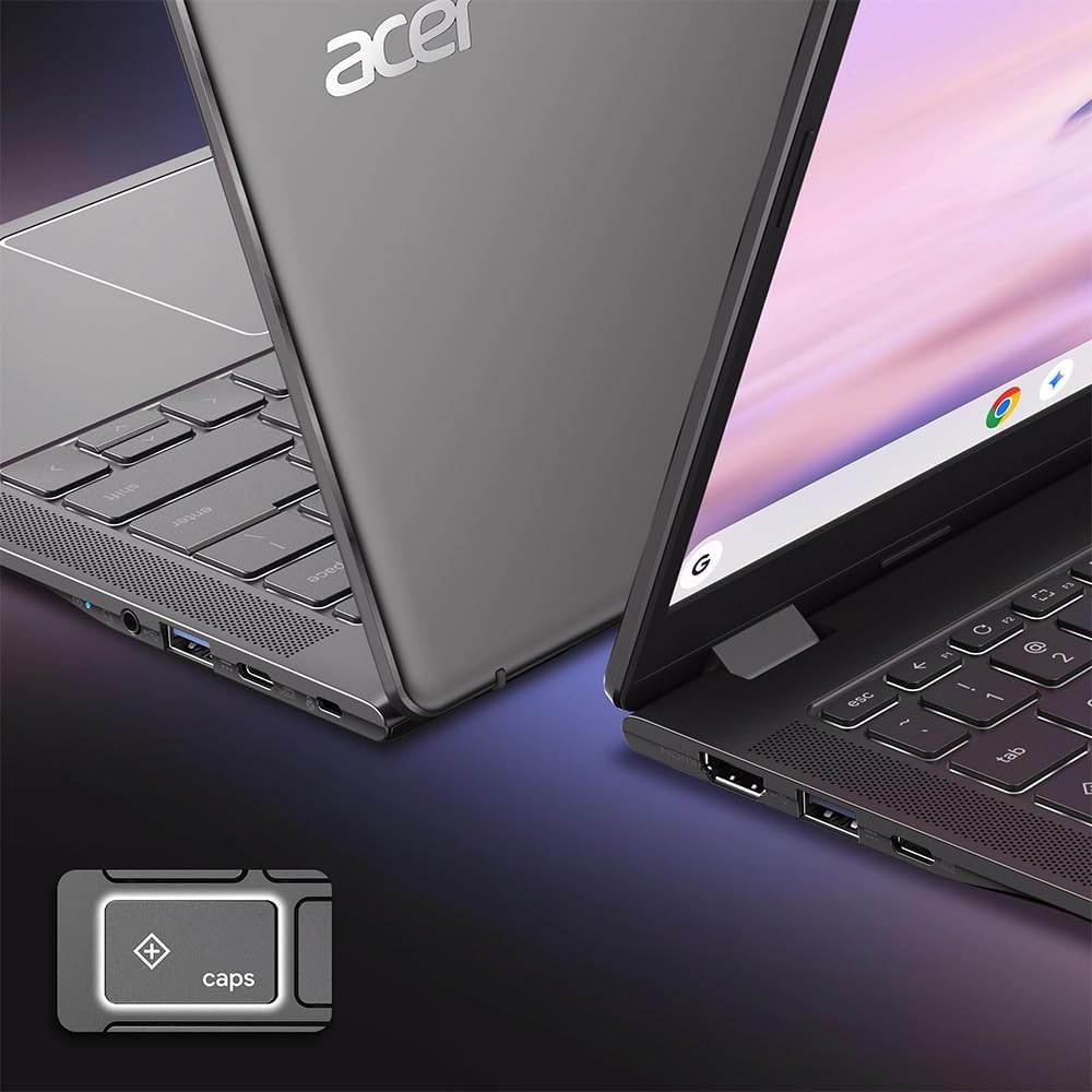 Acer Chromebook Plus 514 Laptop (14' FHD+ Touchscreen, Intel 8-Core i3-N355, 8GB RAM, 512GB SSD) Education, K12, Students & Business, 1080p Webcam, Backlit KB, Lightweight, Google AI, Chrome OS