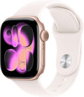 Apple Watch Series 11 [GPS + Cellular, 46mm] Rose Gold Aluminum Case with Light Blush Sport Band, S/M (Renewed)