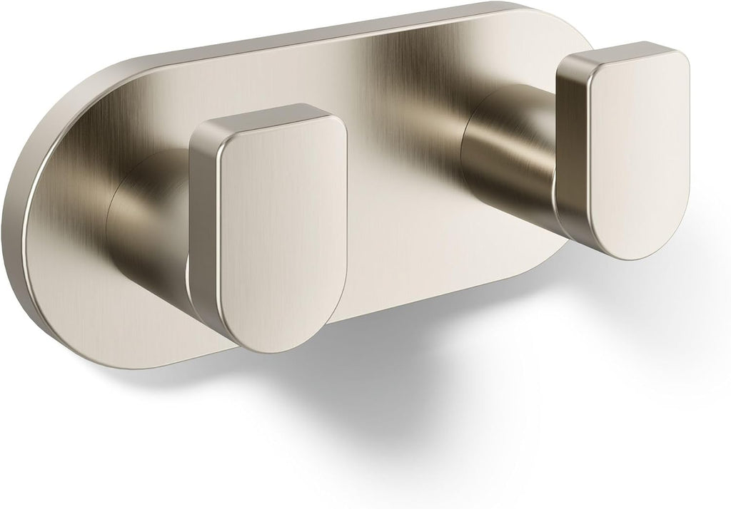 Kohler K73146-BN Composed Double Robe Hook Rack Vibrant Brushed Nickel