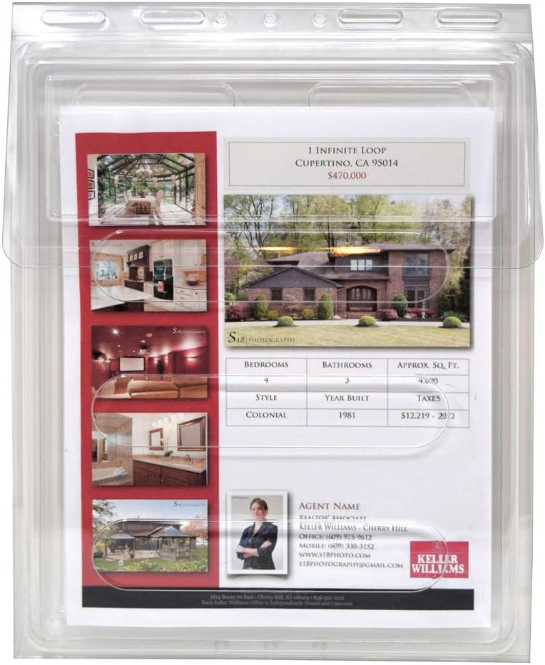 Mediz Outdoor Real Estate Brochure Box - Easy to Use Take One Document Holder Can Hold 200, 8.5 x 11 Documents, Flyers & Brochures or Other Outdoor Marketing Needs (12)