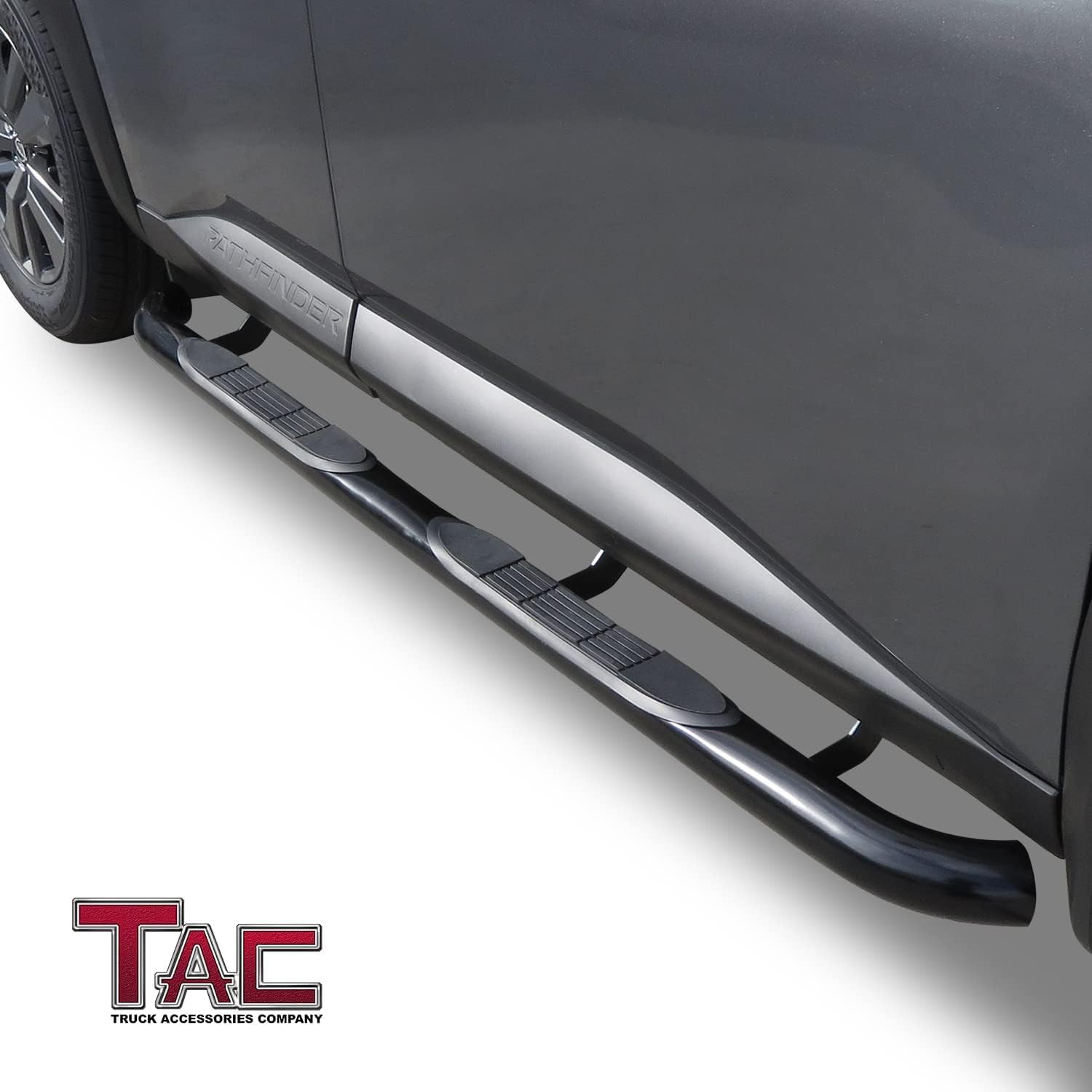 TAC Running Boards Side Steps Compatible with 2022-2026 Nissan Pathfinder SUV 3' Black Side Bars Nerf Bars Step Rails Off Road Accessories (2 pcs Running Boards)