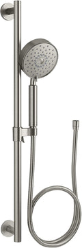 KOHLER 22178-G-BN Purist 30' Four-Function Handshower Kit, Handheld Showerhead Set with 60' Hose, Slidebar and Slidebar Trim, 1.75 GPM, Vibrant Brushed Nickel