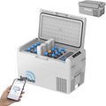 Setpower Car Refrigerator with Cover 50 Hours Backup Cooling 27 Quart 12 volt Fridge Portable Car Freezer 12V Coolers for Vehicles Electric Cooler for Car (RF25 Grey)