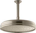 Kohler Traditional Round 10' Single Function 1.75 GPM Rainhead with MasterClean Sprayface and Katalyst Air-Induction Technology, Vibrant Brushed Bronze
