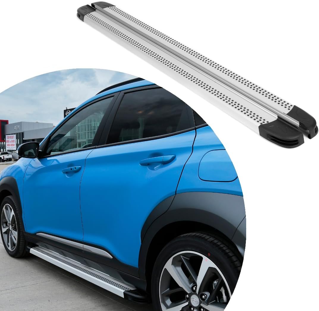 Erkul 5.2' Running Boards for Jeep Compass 2011-2017 - 350 lb Heavy Duty Aluminum Wide Side Steps Nerf Bars, Premium Car Accessories | No-Drill Installation | Mounting Brackets Included - Silver