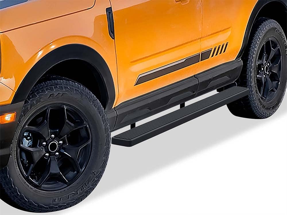 APS (Stainless Steel Black Powder Coated 5 inches) Running Boards Nerf Bars Side Steps Compatible with Ford Bronco Sport 2021-2026 Sport Utility 4-Door