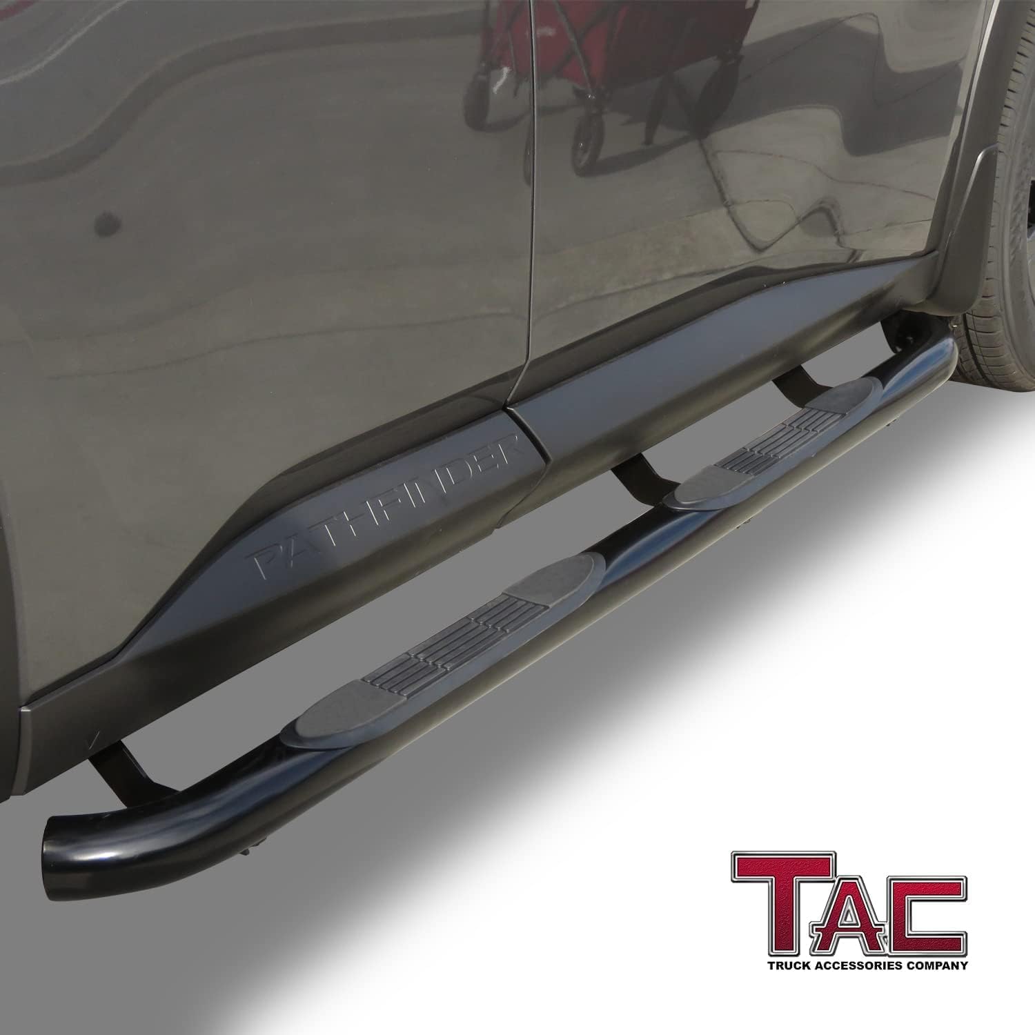 TAC Running Boards Side Steps Compatible with 2022-2026 Nissan Pathfinder SUV 3' Black Side Bars Nerf Bars Step Rails Off Road Accessories (2 pcs Running Boards)