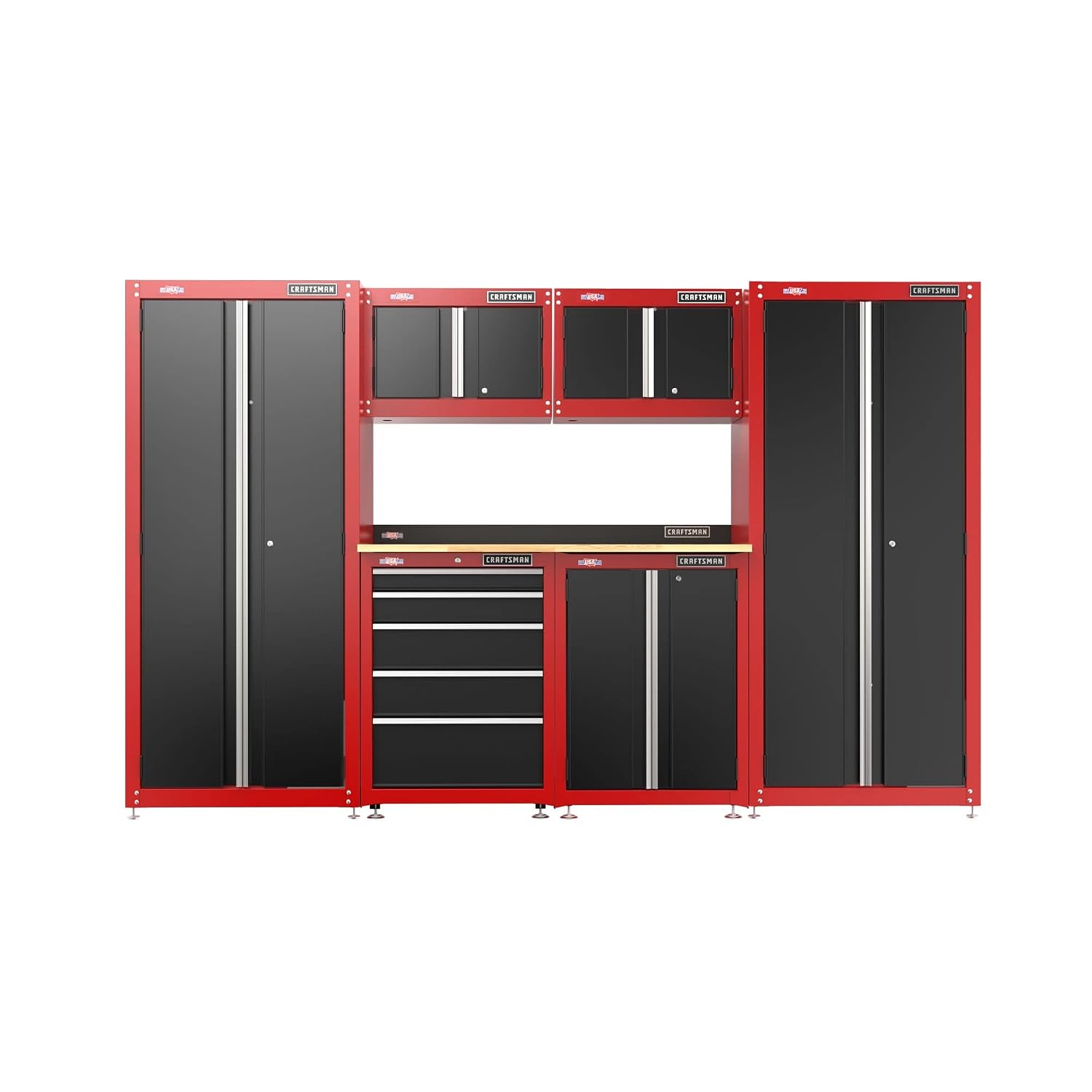 CRAFTSMAN Garage Storage Cabinet, Metal, Wall Mounted, 2-Door (CMST21802RB)