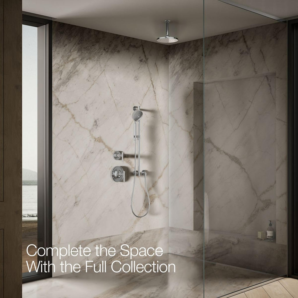 Kohler 13688-CP Contemporary Round 8' single-function rainhead, 2.5 gpm, Polished Chrome
