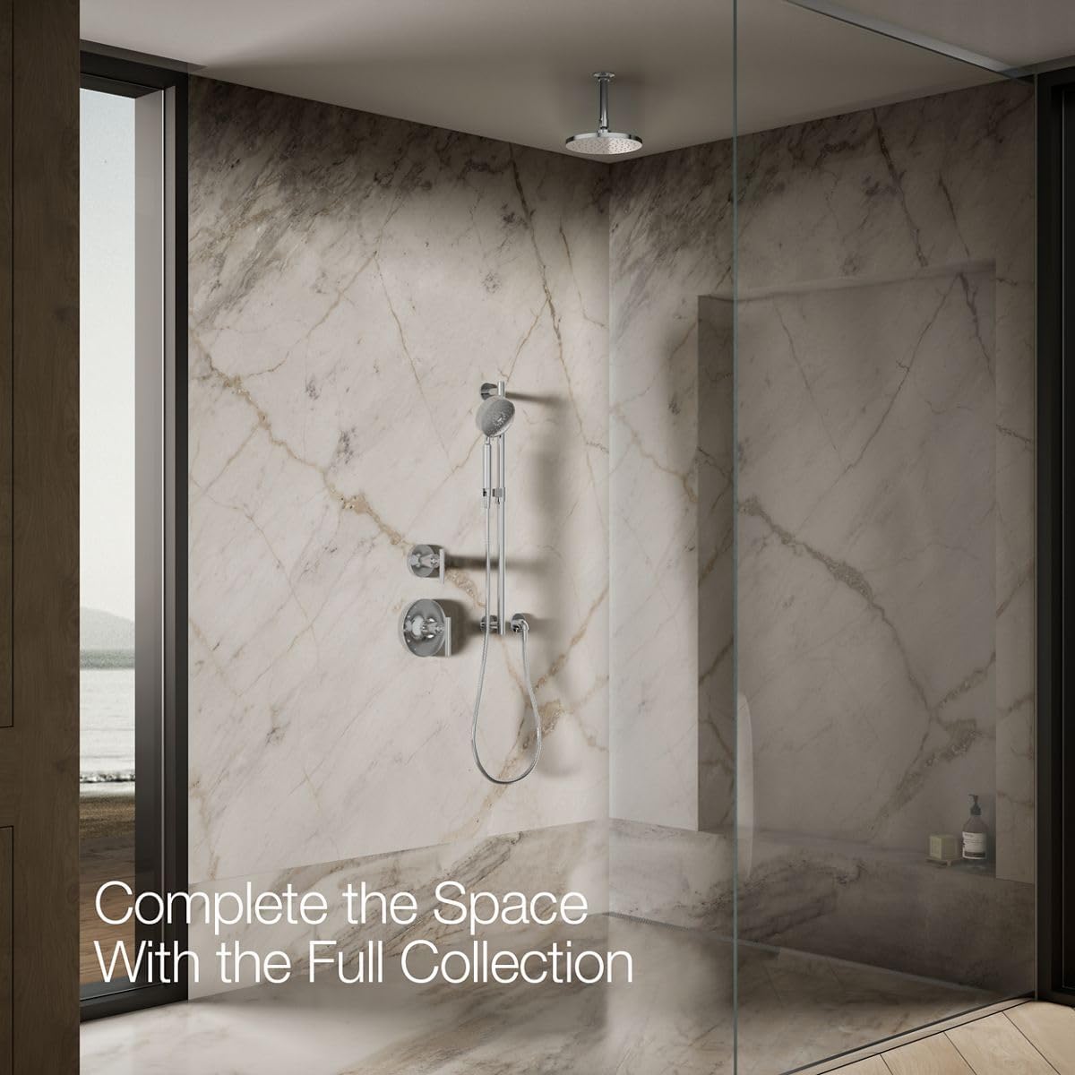 Kohler 13688-CP Contemporary Round 8' single-function rainhead, 2.5 gpm, Polished Chrome