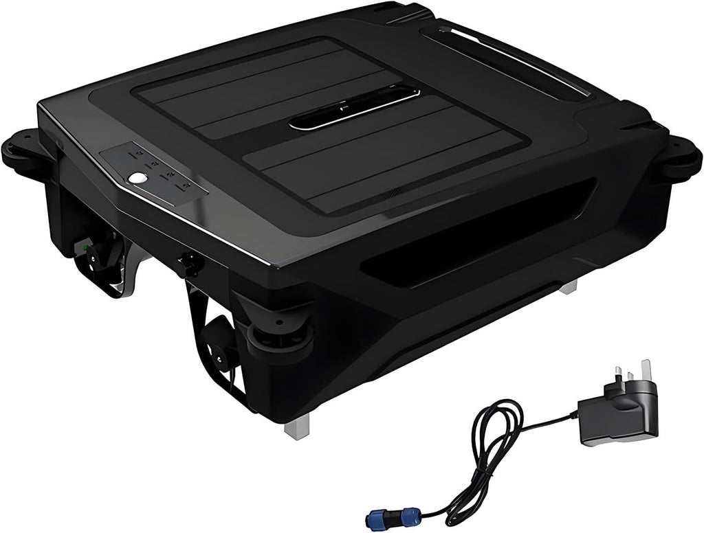 Solar Powered Cordless Robotic Pool Cleaner, Automatic Pool Skimmer Cleaner Robot with Dual Charging 2 Cleaning Modes, Auto Obstacle Avoidance and Escape Function for Above/In-Ground Pools