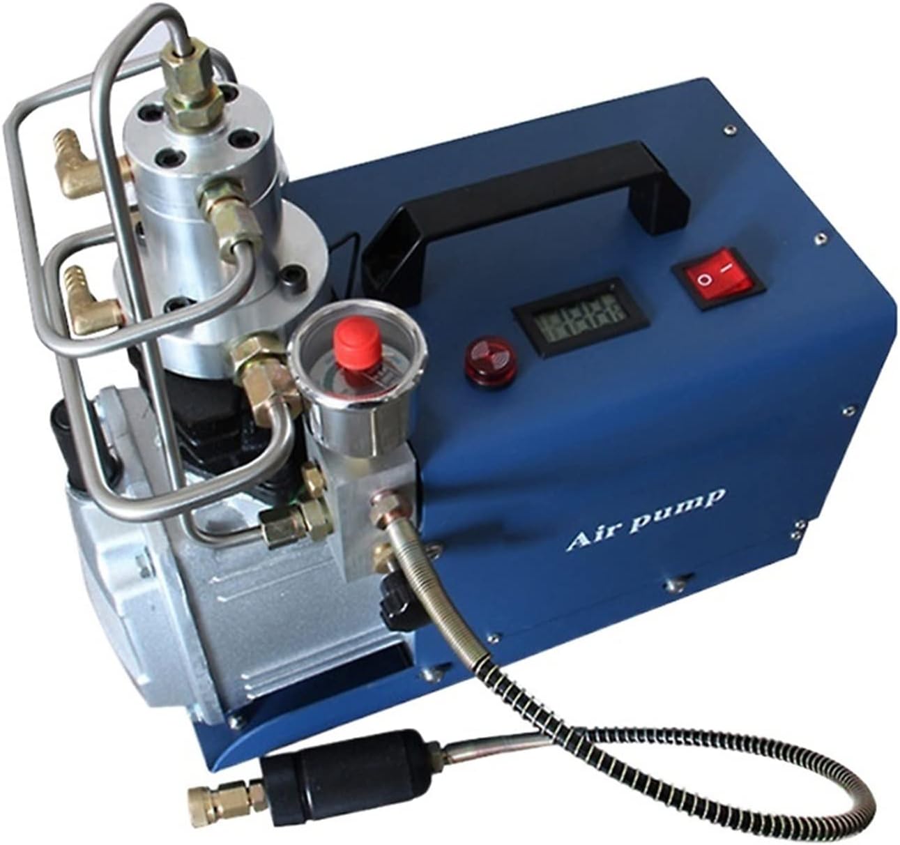 High Pressure Air Pump 30MPA 1.8KW Electric Air Compressor Pneumatic PCP Inflator 220v/110v 40L/50L/MIN(Set Pressure Version,220 Volt)