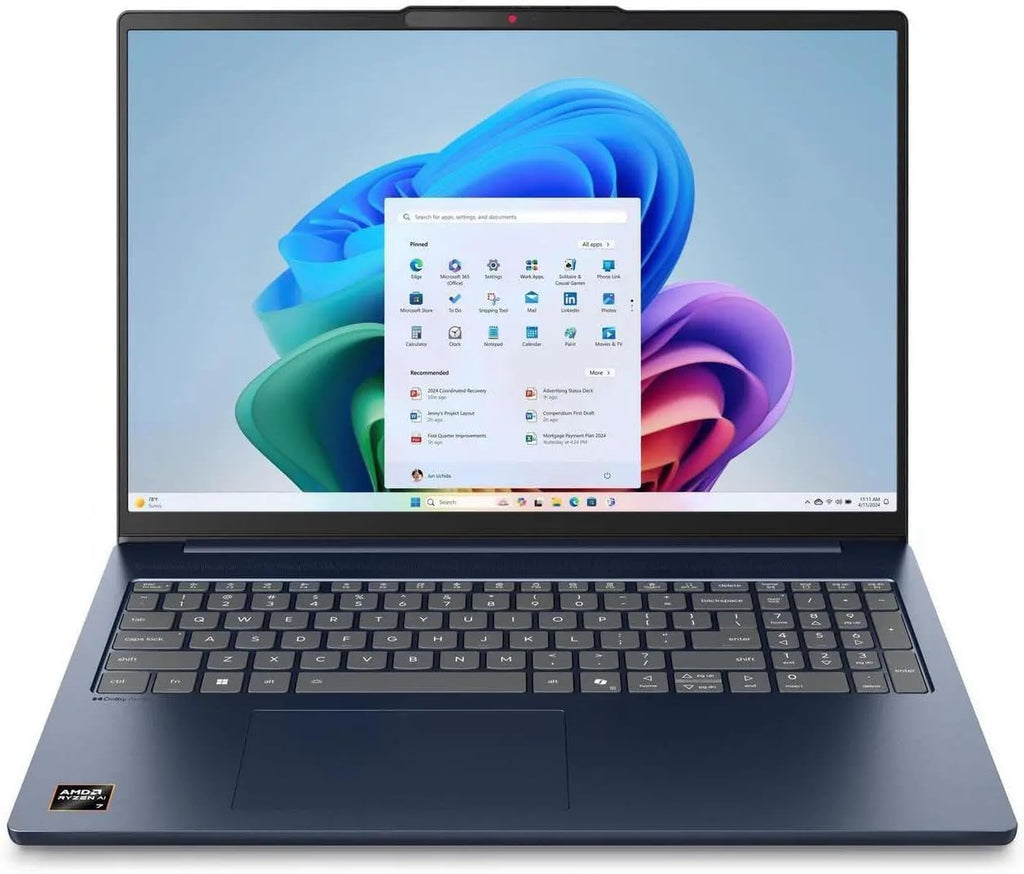 Lenovo 2025 IdeaPad Slim 5 16AKP10 Personal Laptop - 16' 1920x1200 Touchscreen 60Hz - 8-Core AMD Ryzen AI 7 350-32GB AM 1TB SSD - AMD Radeon 860M Graphics - 1080p + IR Camera - W11H - Cosmic Blue