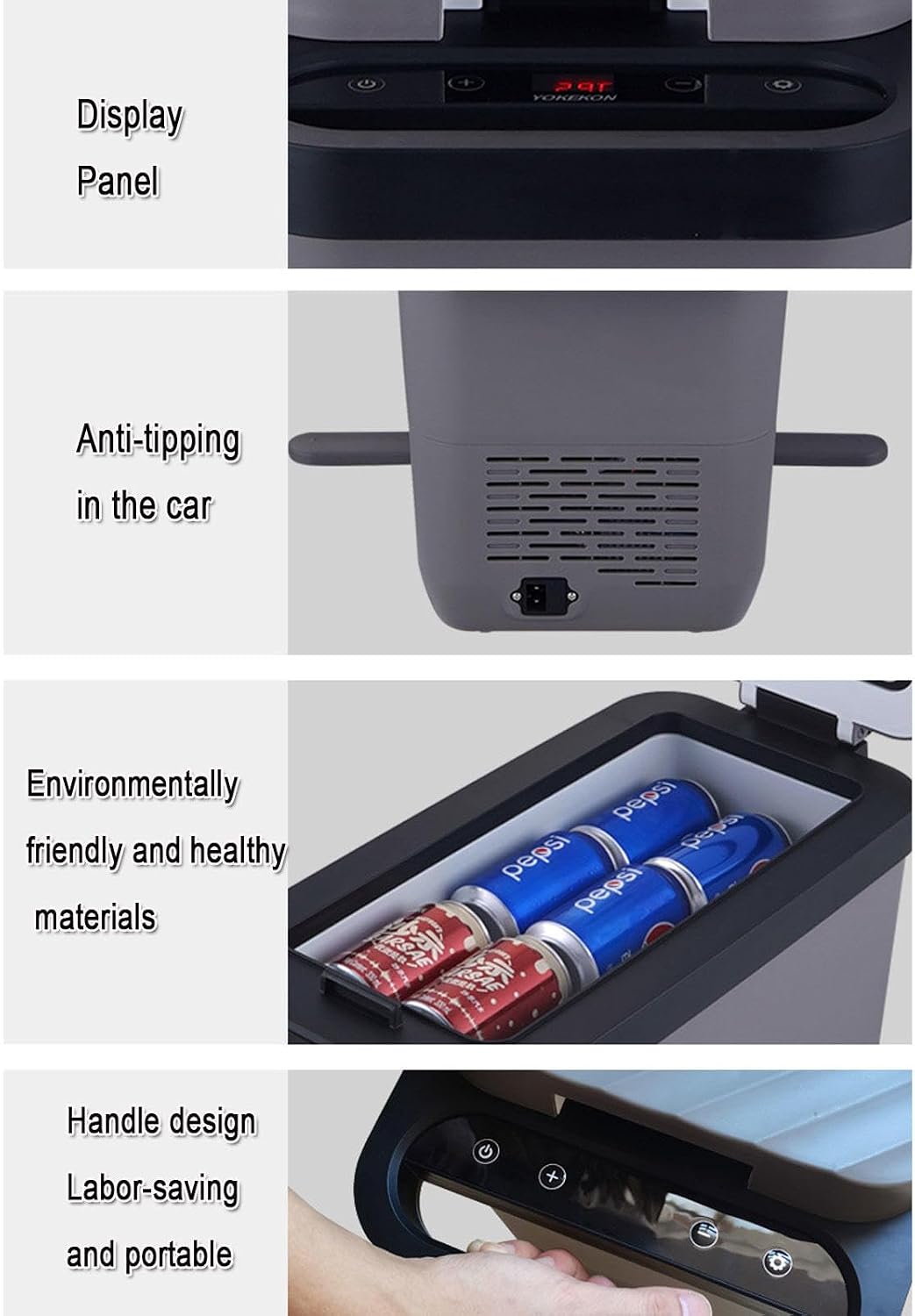 Outdoor Car Refrigerator, Car Home Dual-Use 12V/24V Car 16L Fridge Portable Freezer Compressor Cooler for Car, RV, Truck, Van, Boat for Camping, Travel, Fishing Outdoor,Red