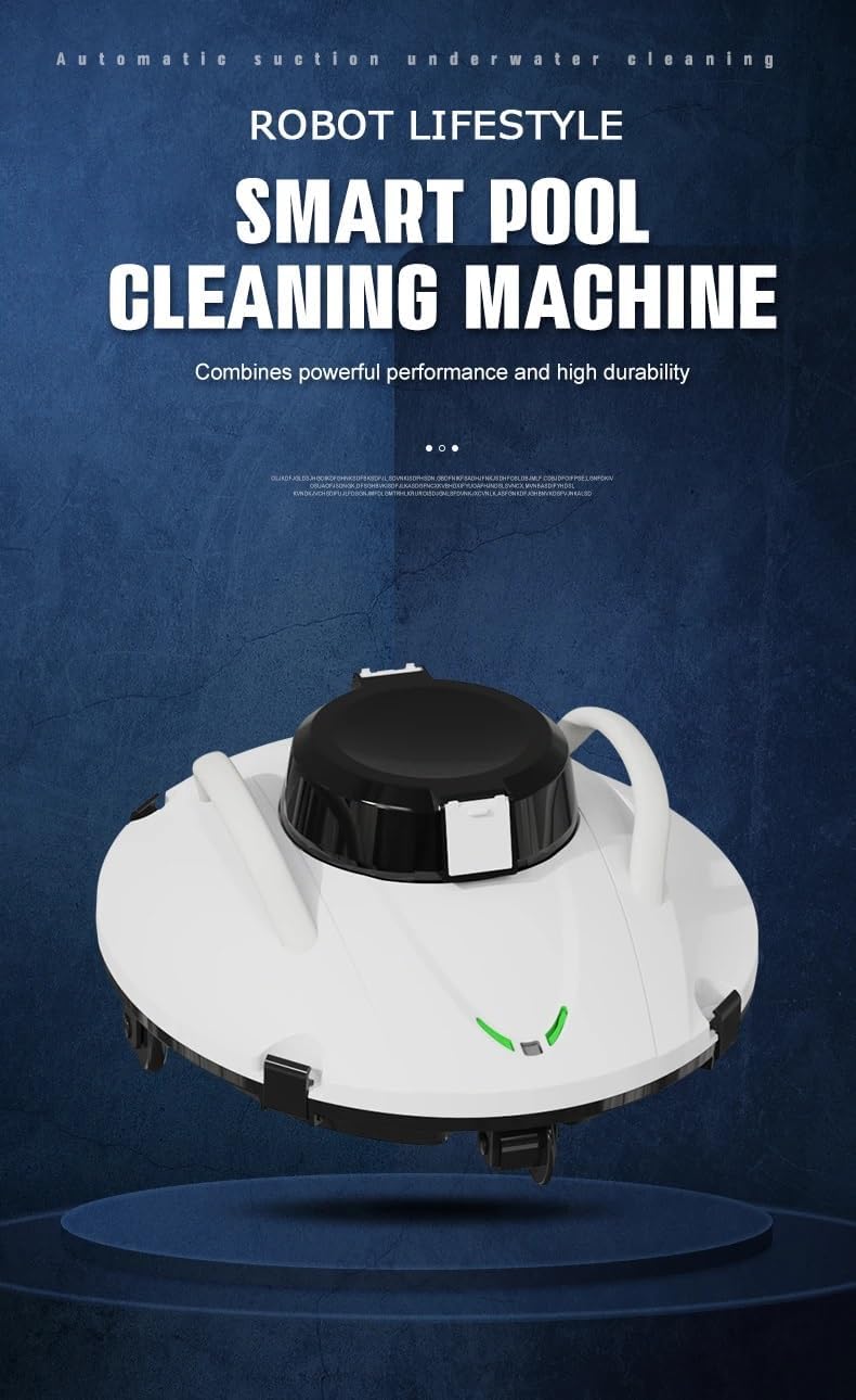 GOWE Robot Swimming Pool Cleaner Vacuum Cordless, Lithium Ion Battery 5000mAh, Max Cleaning Area 85m2, Automatic Home Appliance
