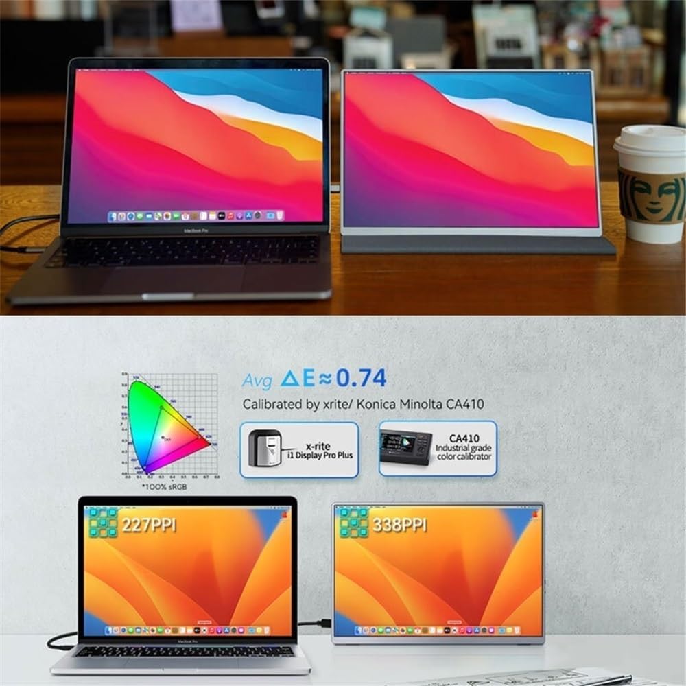 Second Screen 13.4-inch 60Hz 500nits 4K Portable Display for Laptops Mobile Phones Game Consoles Extended Screen Gaming