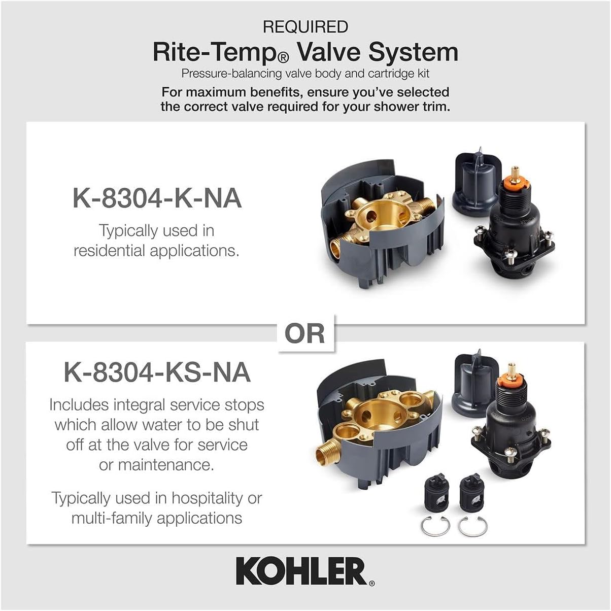 KOHLER TLS14422-4-TT Purist Rite-Temp Shower Trim Kit With Lever Handle Without Showerhead, Vibrant Titanium