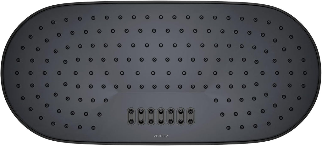 Kohler 26297-BL Statement® Oblong 18' two-function rainhead, 2.5 gpm, Matte Black