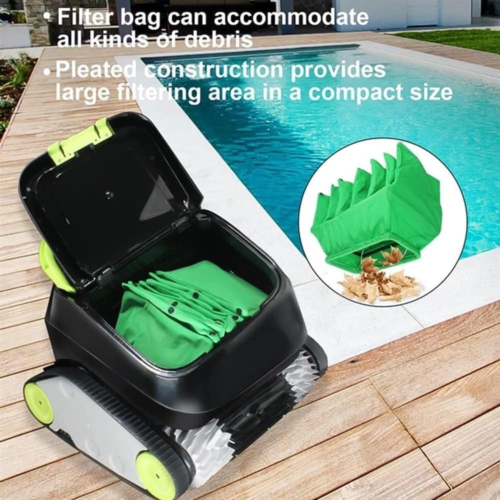 Cordless Robotic Pool Cleaner, Swimming Pool Sewage Suction Robot, Swimming Pool Fish Pond Cleaning Treatment Equipment with 180 Mins Running Time, for Above-Ground Pools Up to 24 * 12 m