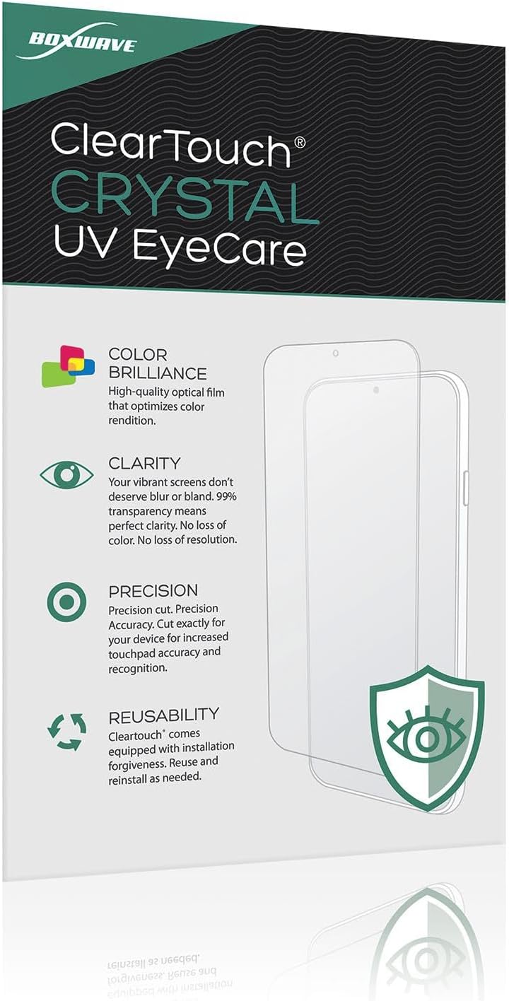 BoxWave Screen Protector Compatible With Apple Studio Display (27 in) - ClearTouch Crystal Anti-UV EyeCare (2-Pack), Filters out Harmful Blue Light Reduce Fatigue