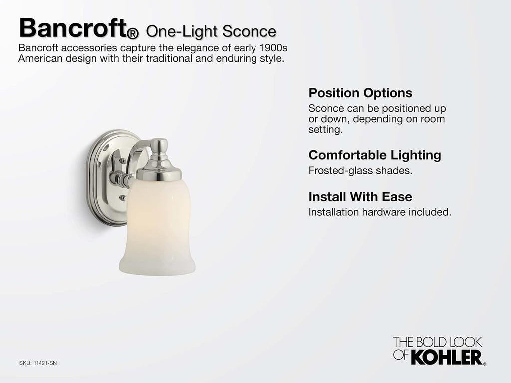 KOHLER BANCROFT® SINGLE SCONCE