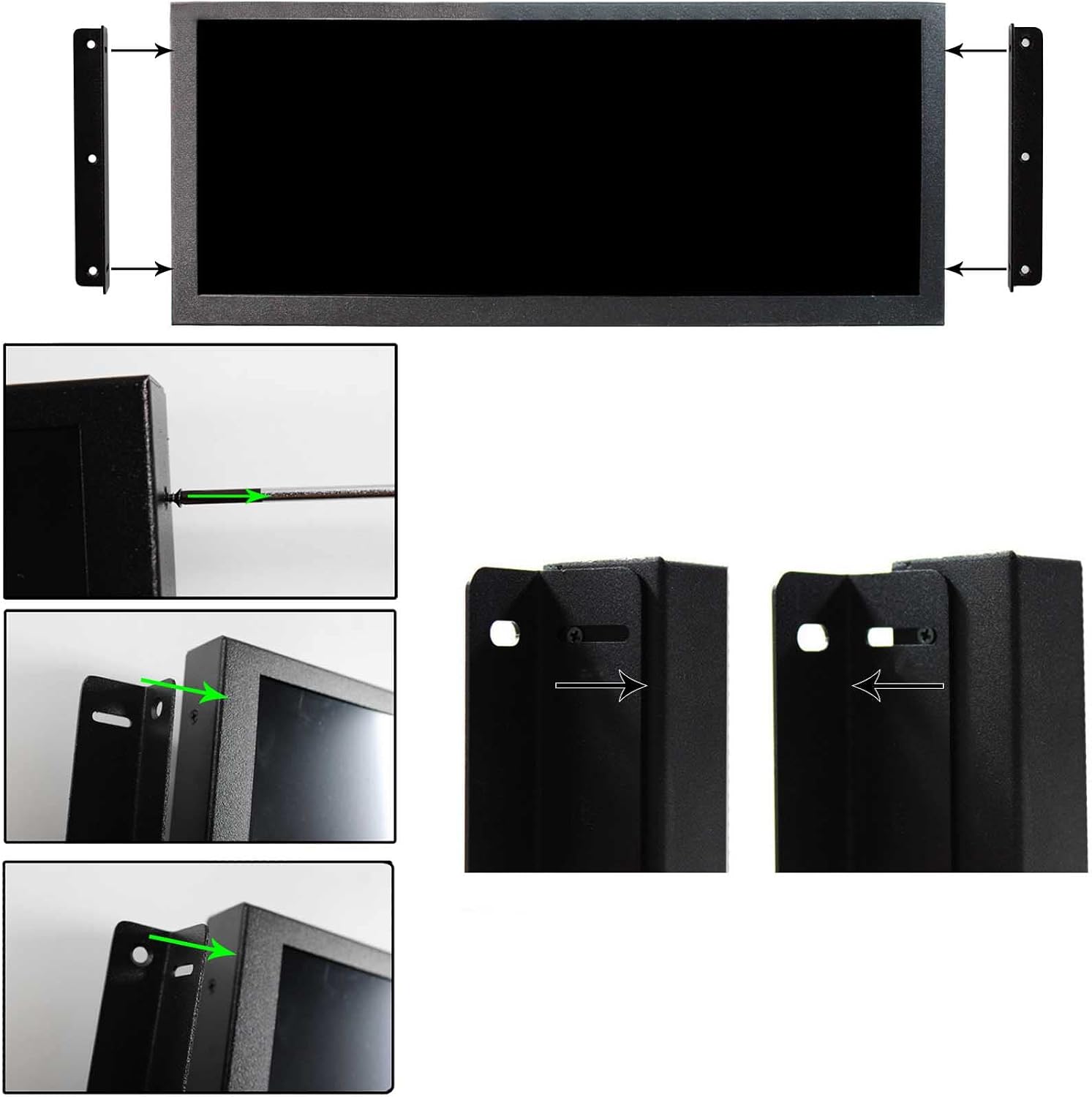 VSDISPLAY 12.3 inch 12.3'' 1920x720 600nit IPS Portable LCD Monitor VS123ZJ01A,with USB VGA Video Port,Dual Speakers, as DIY Stretched Bar Display