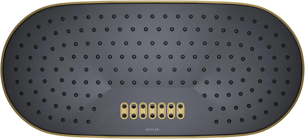 Kohler 26297-2MB Statement® Oblong 18' two-function rainhead, 2.5 gpm, Vibrant Brushed Moderne Brass