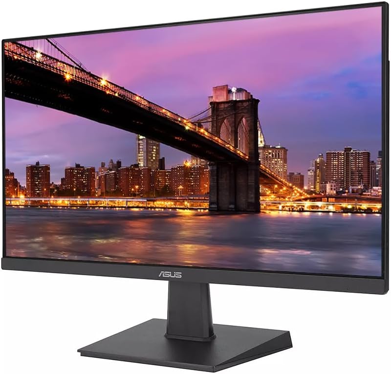 ASUS VA24EHF 24-inch 1080p FHD LCD Monitor, 2-Pack HDMI, Eye Care, Low Blue Light, 100Hz 1ms Desk Mount Dual Monitor Stand, MK270 Wireless Keyboard & Mouse, Gel Mouse & Wrist Pad