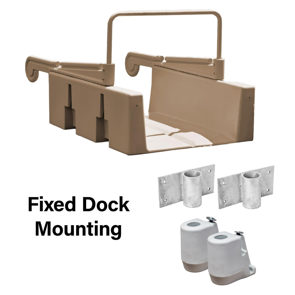 Personal Kayak Launch Station to Safely Launch Kayaks, Canoes, and Stand Up Paddle Boards, for Fixed Docks, 85-Inch x 48-Inch x 50-Inch, Tan