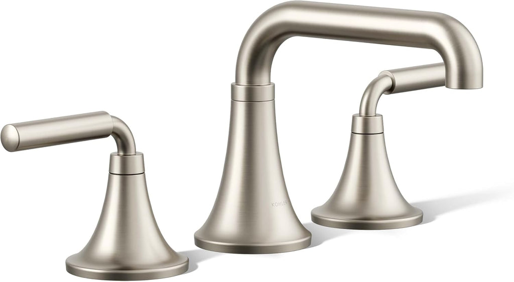 KOHLER 27416-4N-BN K-27416-4N-BN Tone Widespread Bathroom Sink Faucet, 5 GPM, Vibrant Brushed Nickel