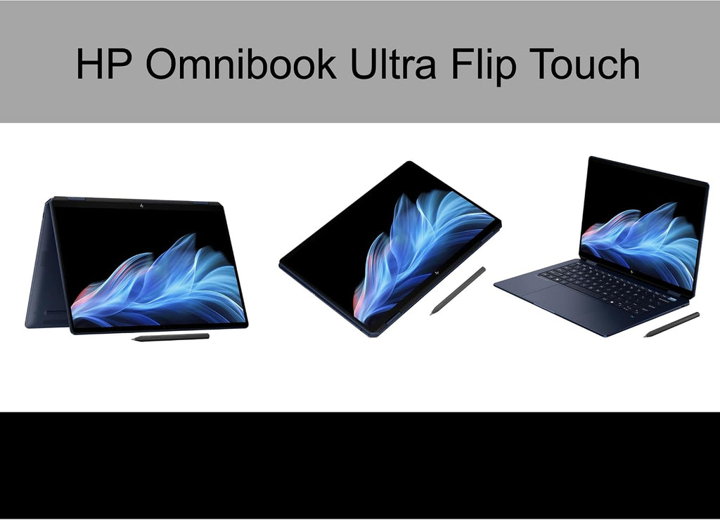 HP Omnibook Ultra Flip Creator 2-in-1 Laptop 14.0' Touchscreen OLED 2.8K Display (Intel Ultra 7-258V, 32GB LPDDR5X, 1TB PCIe SSD, Backlit KB, Active Pen, Fingerprint, Win 11 Pro) w/Dockztorm Hub