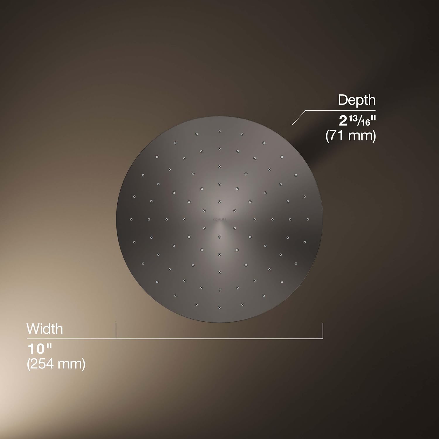 Kohler 13689-G-TT, 10 CONTEMPORARY ROUND RAIN SHWHD,1.75GPM, Vibrant Titanium