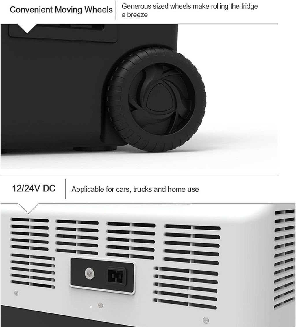 Car Refrigerator, 12V/24V Freezer Compressor Cooler Portable Refrigerator Fridge Cooler for Car, RV, Truck, Van, Boat for Camping, Travel, Fishing Outdoor,40L